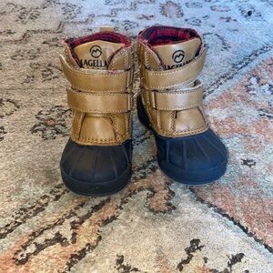 Magellan Outdoors Kids Tan and Black Rain Boots